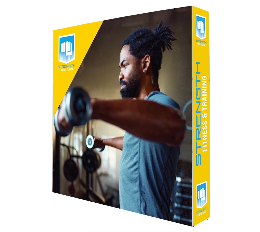 7.5 x 7.5 ft. Lumiere Light Wall® Dual Edge Light — Single Sided Graphic Package with Dye Sub End Caps